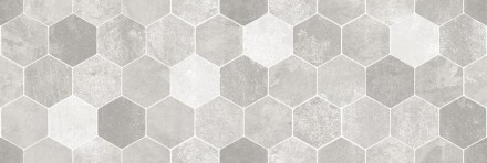 Настенная плитка декор Гексацемент 1064-0294 20х60 серая
