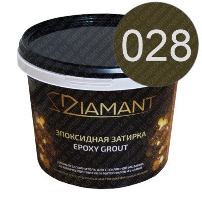 ДИАМАНТ 028 графит - двухкомпонентная затирочная смесь на эпоксидной основе 1 кг