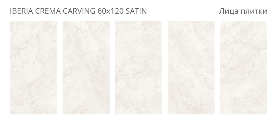 Керамогранит LunaRossa IBERIA CREMA CARVING 60x120 SATIN