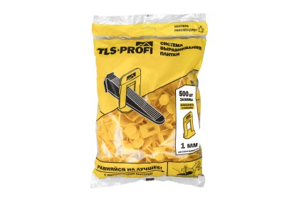 Система выравнивания плитки СВП Зажим 1 мм TLS-Profi 500 шт