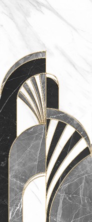 Декор Noir white 01 25*60