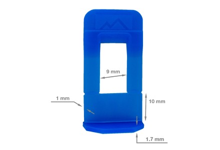 Система выравнивания плитки СВП Зажим 1 мм для гранитной и мраморной плитки высотой 12-22 ммTLS-Profi 100 шт