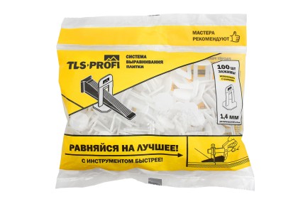 Система выравнивания плитки СВП Зажим 1,4 мм TLS-Profi 100 шт