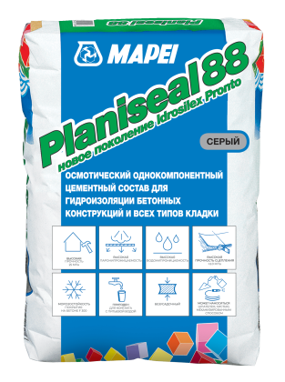 Цементный состав для гидроизоляции PLANISEAL 88  25 кг  (Former Idrosilex Pronto)