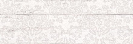 Настенная плитка Шебби Шик декор 1064-0097 20х60 белая