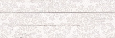 Настенная плитка Шебби Шик декор 1064-0097 20х60 белая