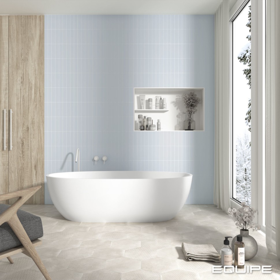 Плитка керамическая настенная 28530 COSTA NOVA ONDA Baby Blue Matt 5x20 см