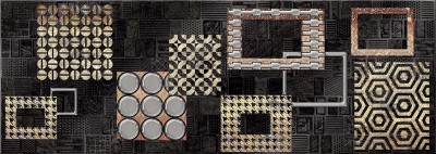 Декор Commesso Nero Geometria 25,1*70,9