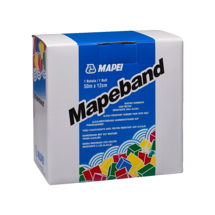 Прорезиненная лента с щелочестойкой тканью MAPEBAND рулон 50 метров