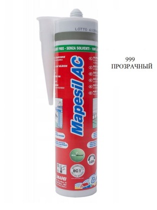 Силиконовый герметик MAPESIL AC 999 прозрачный, 310 мл
