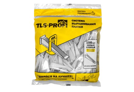 Система выравнивания плитки СВП Белый клин TLS-Profi 100 шт
