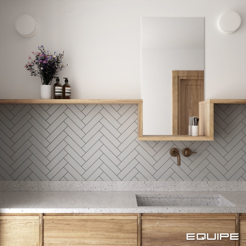 Плитка керамическая настенная 28527 COSTA NOVA ONDA Grey Matt 5x20 см