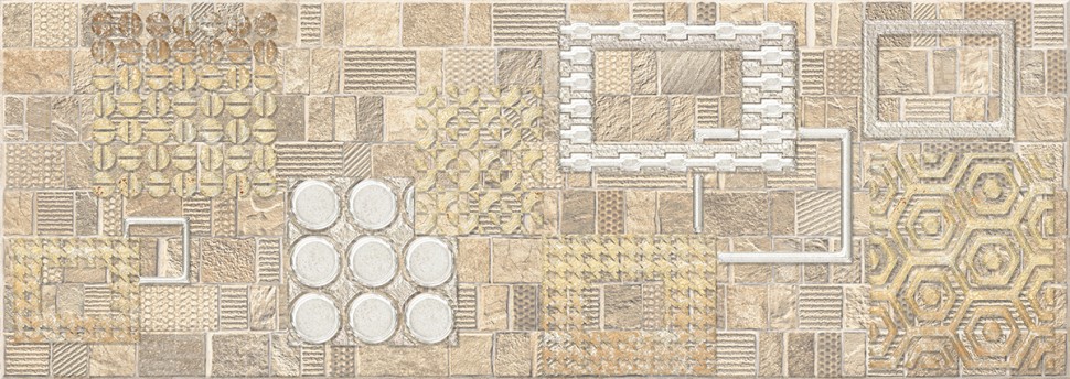 Декор Commesso Beige Geometria 25,1*70,9