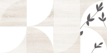 Настенная плитка декор Джапанди 1041-8200 20x40 бежевая
