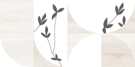 Настенная плитка декор Джапанди 1041-8200 20x40 бежевая