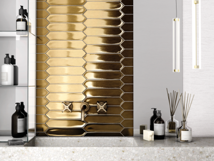 Плитка керамическая настенная 27491 LANSE Gold 5х25 см