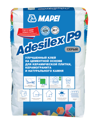 Клей для керамогранита Adesilex P9 серый  (мешок 25 кг)