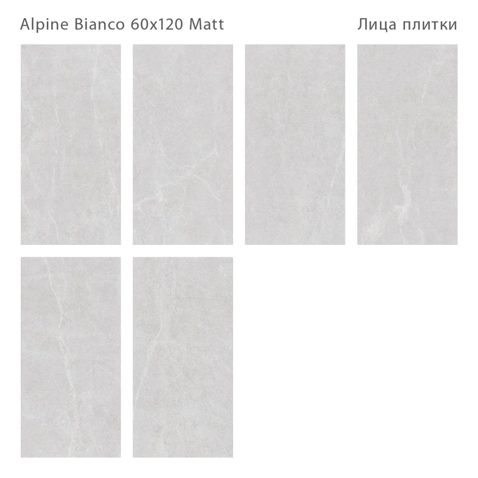 Керамогранит Silk ALPINE BIANCO 60x120 MATT   