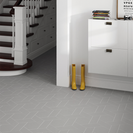 Плитка керамическая напольная 23201 CHEVRON Gris Mate RIGHT 9х20,5 см