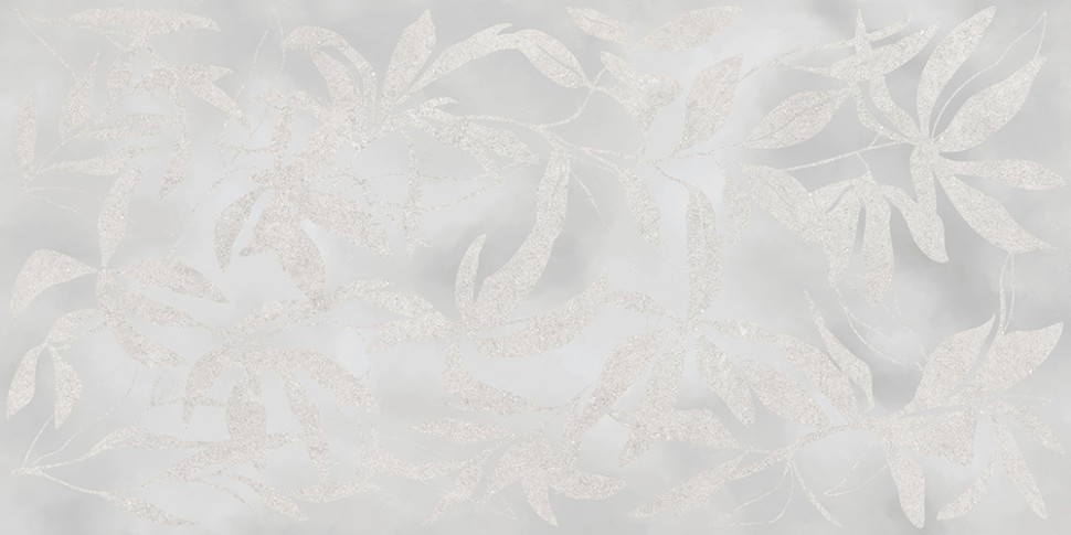 60x120 ArtWall Цветы Серый Матовый Ректификат