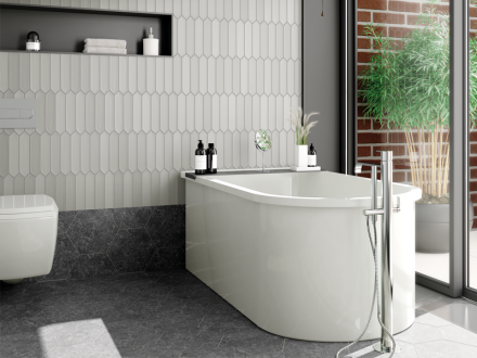 Плитка керамическая настенная 27482 LANSE Grey 5х25 см