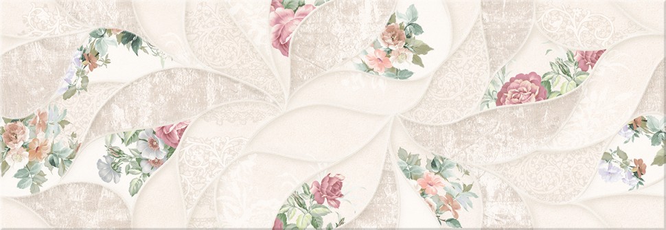 Плитка настенная Malwiya Milk Floris 24,2*70
