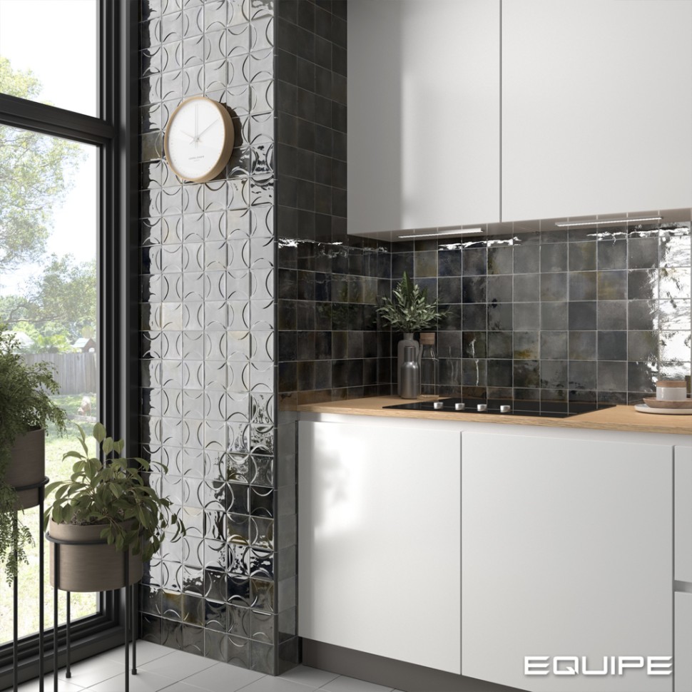 Плитка керамическая настенная 30011 HANOI Black Ash 10x10 см