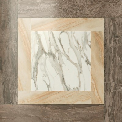 Керамогранит S.M. Calacatta Gold Cassettone 59*59 Лаппато