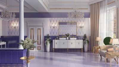 Коллекция плитки Нефрит-Керамика Сетка кобальтовая