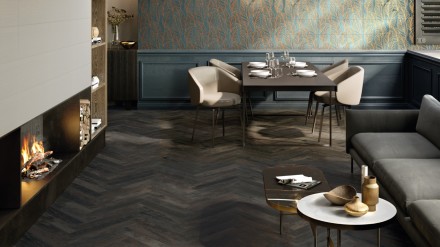 Керамическая плитка Элемент Петролио Вставка Фольяж 25*75