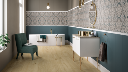 Керамическая плитка Элемент Вставка Дамаско 25*75