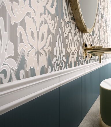 Керамическая плитка Элемент Вставка Дамаско 25*75