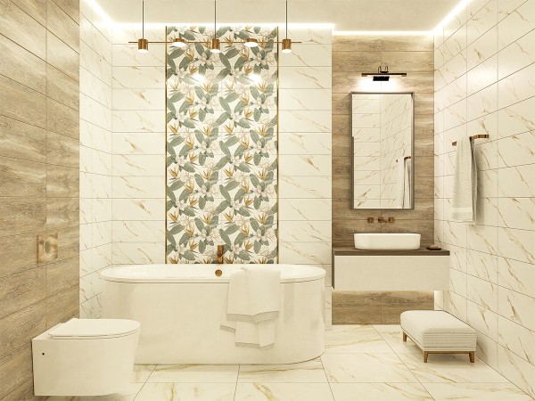 Коллекция плитки Azori Ceramica CALACATTA IVORI