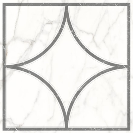 Керамогранит декор Каррара Нова 7346-0002 45х45 геометрия
