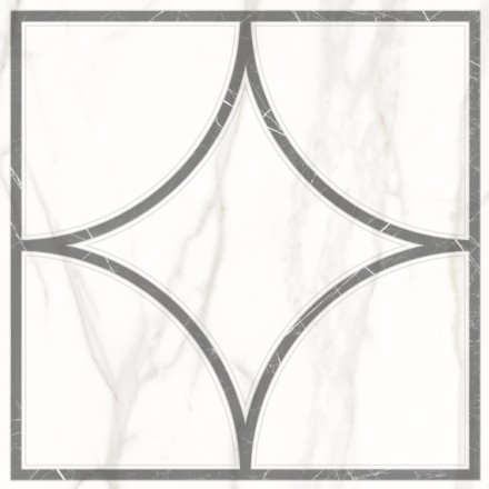 Керамогранит декор Каррара Нова 7346-0002 45х45 геометрия