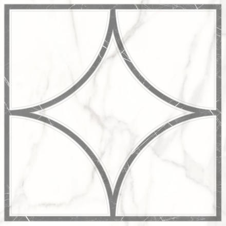 Керамогранит декор Каррара Нова 7346-0002 45х45 геометрия