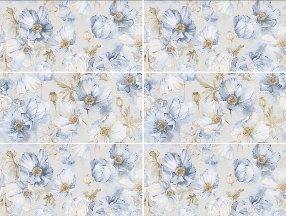 Керамогранит ELITE BLUEBELL DECOR A+B 60x120 MATT (2 шт в компл)
