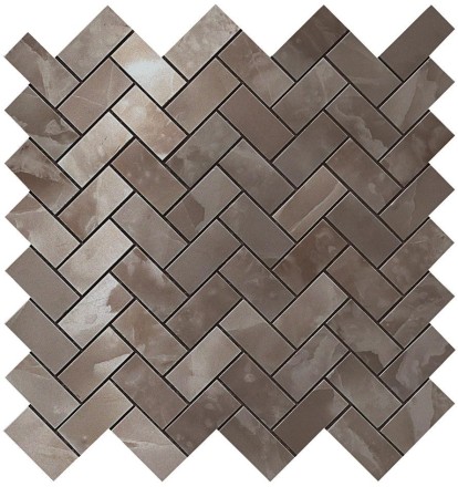 Мозаика S.O. Black Agate Herringbone Mosaic 30,5*30,5 Глянeц
