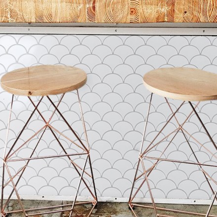 Керамическая мозаика Homework Fan Shape White Glossy