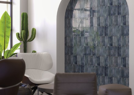 Настенная плитка Nautalis navy brillo 5x25 - Cifre Ceramica