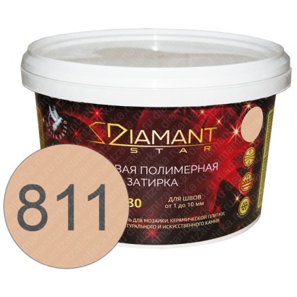 DIAMANT STAR 811 Светло-коричневая - полимерная жидкая затирка 2 кг