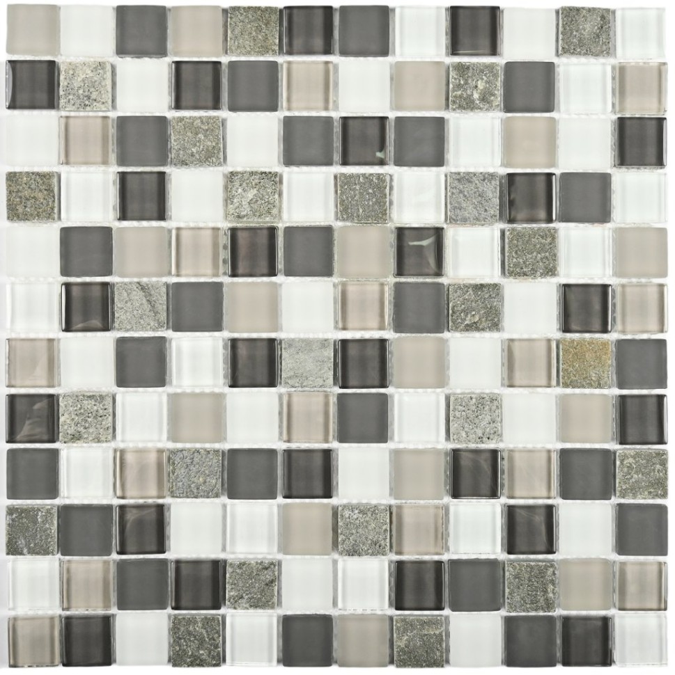 Стеклянная мозаика с камнем Style time-23 8*300*300