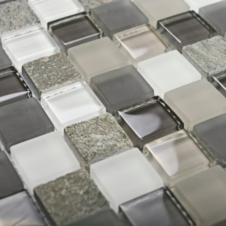 Стеклянная мозаика с камнем Style time-23 8*300*300