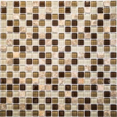 Стеклянная мозаика с камнем Scarlett 4*300*300