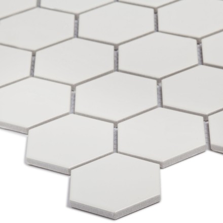 Керамическая мозаика Homework Hexagon small White Matt