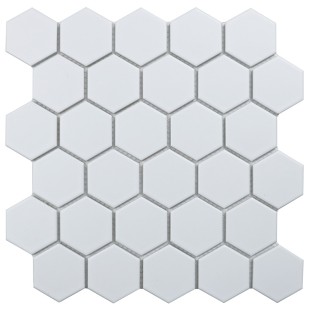 Керамическая мозаика Homework Hexagon small White Matt