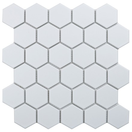 Керамическая мозаика Homework Hexagon small White Matt