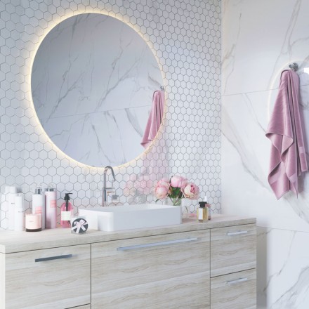 Керамическая мозаика Homework Hexagon small White Glossy