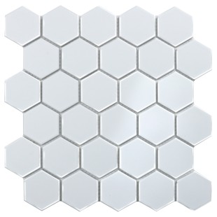 Керамическая мозаика Homework Hexagon small White Glossy