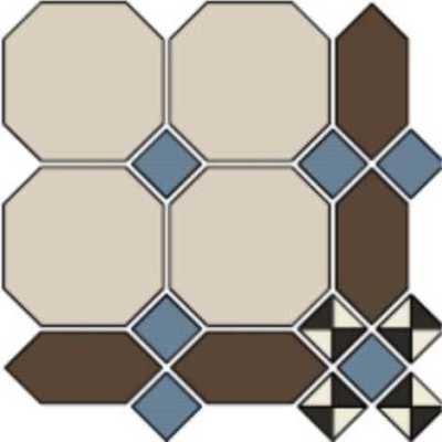 Гранит керамический PARIS Stand.(Oct.01, Dot 11, Loz.29, Tr.1/4 14+16) 24,7х24,7 см